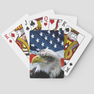 Jeu De Cartes Drapeau américain Bald Eagle Jouer des cartes