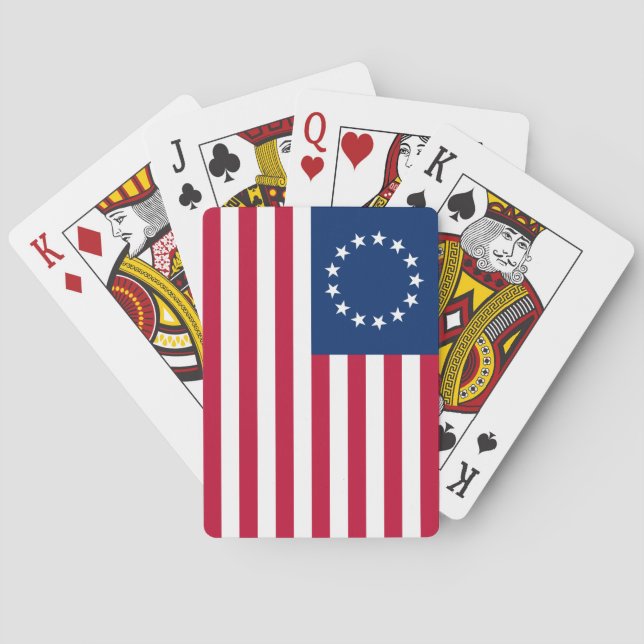 Jeu De Cartes Drapeau américain Betsy Ross (dos)