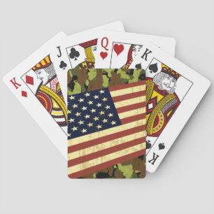 Jeu De Cartes Drapeau américain Camo