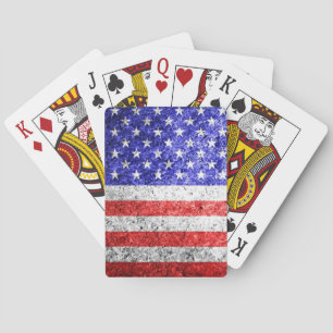 Jeu De Cartes Drapeau américain Grunge