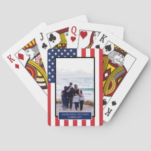 Jeu De Cartes Drapeau américain patriotique personnalisé avec ph