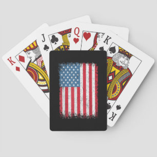 Jeu De Cartes Drapeau Américain Patriotique Pour Hommes Femmes E