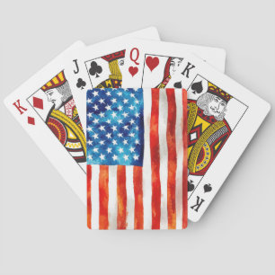 Jeu De Cartes Drapeau américain patriotique USA 4 juillet Défilé