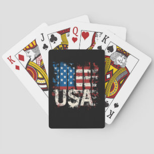Jeu De Cartes Drapeau américain rétro 4 juillet