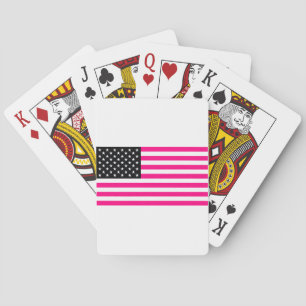 Jeu De Cartes drapeau américain rose