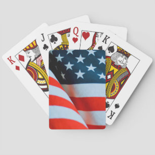 Jeu De Cartes Drapeau américain rouge blanc et bleu