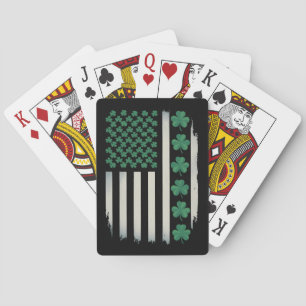Jeu De Cartes Drapeau américain Shamrocks St Patricks Day Americ