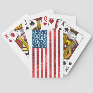 Jeu De Cartes drapeau américain vertical