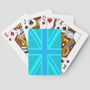 Jeu De Cartes Drapeau britannique Turquoise Union Jack
