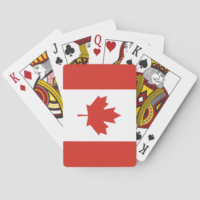 Jeu De Cartes Drapeau canadien patriotique (dos)