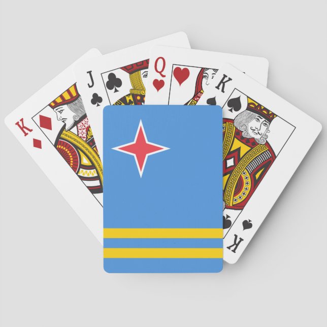 Jeu De Cartes Drapeau d'Aruba (dos)