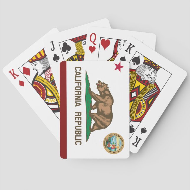 Jeu De Cartes Drapeau de Californie (dos)