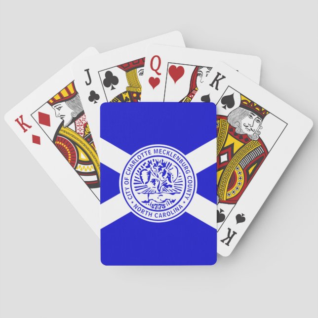 Jeu De Cartes Drapeau de Charlotte, Caroline du Nord (dos)