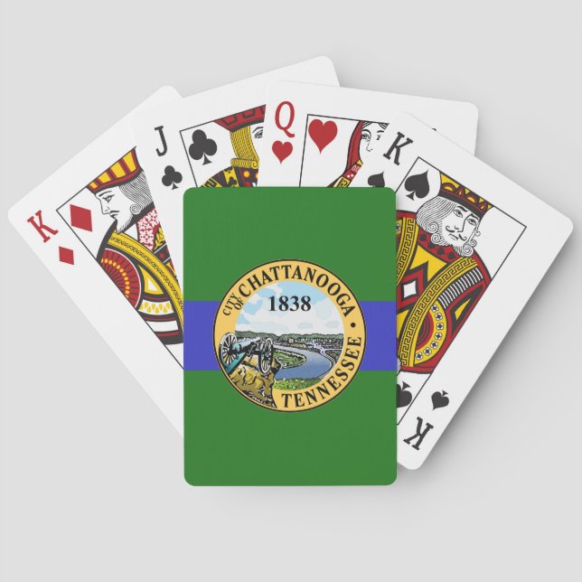 Jeu De Cartes Drapeau de Chattanooga, Tennessee (dos)