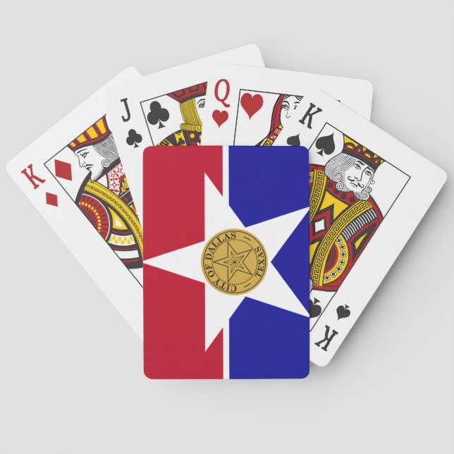 Jeu De Cartes Drapeau de Dallas, Texas Jouer aux cartes (dos)