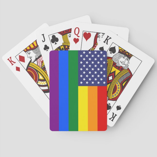 JEU DE CARTES "DRAPEAU DE GAY PRIDE " (dos)