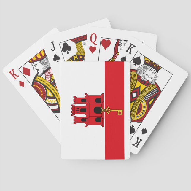 Jeu De Cartes Drapeau de Gibraltar (dos)