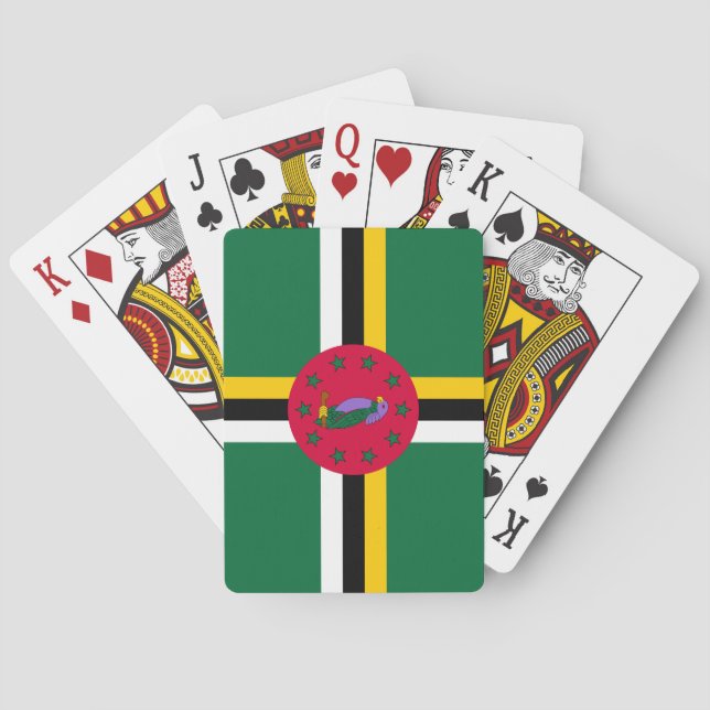 Jeu De Cartes Drapeau de la Dominique (dos)