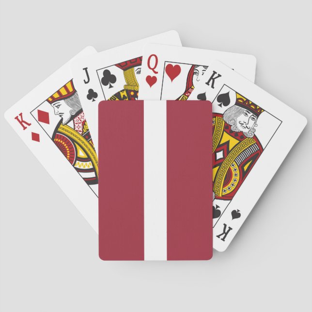 Jeu De Cartes Drapeau de la Lettonie (dos)