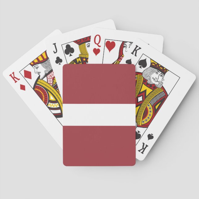 Jeu De Cartes Drapeau de la Lettonie (dos)