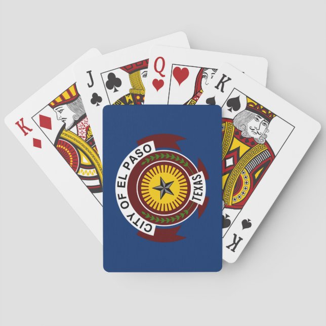 Jeu De Cartes Drapeau de la ville d'El Paso (Texas) (dos)