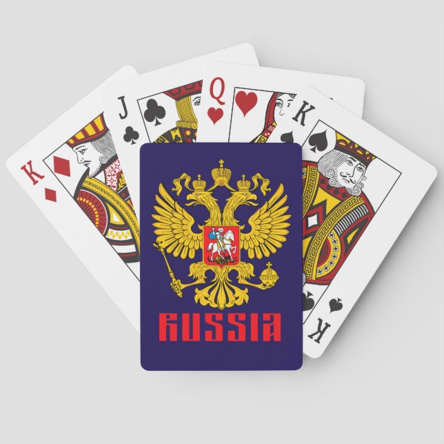 Jeu De Cartes Drapeau de l'aigle impérial russe (dos)