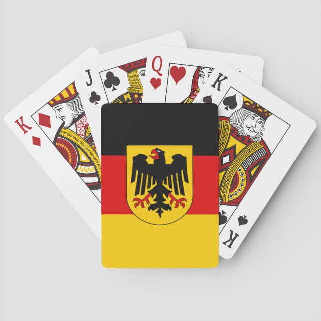 Jeu De Cartes Drapeau de l'Allemagne - le Bundesdienstflagge (dos)