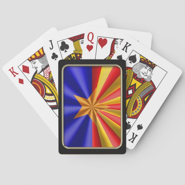 Jeu De Cartes Drapeau de l'Arizona Jouant aux cartes (dos)