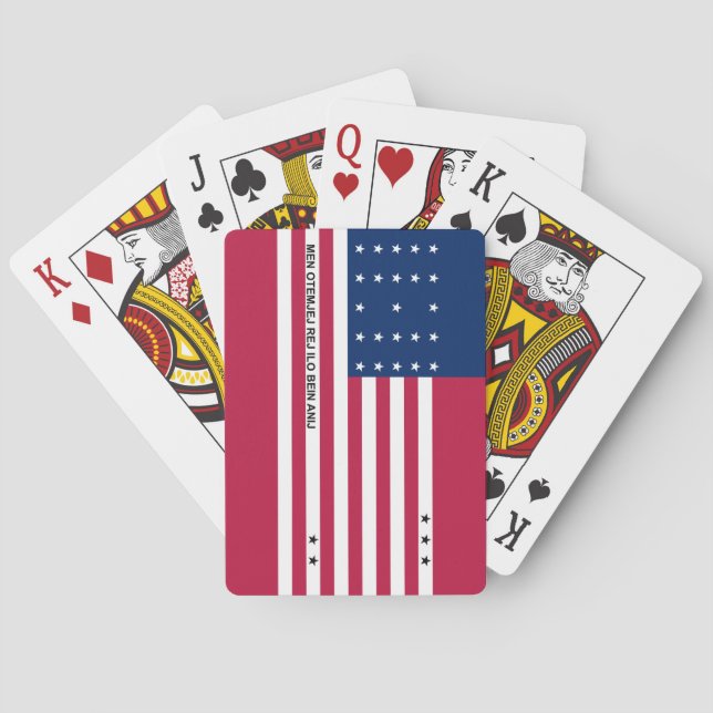 Jeu De Cartes Drapeau de l'atoll de Bikini Patriotique (dos)
