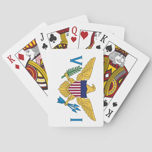 Jeu De Cartes Drapeau de l'île Vierge des États-Unis (dos)