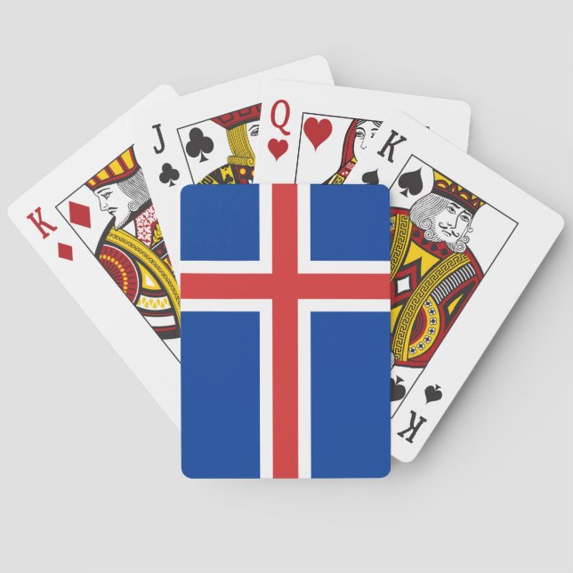 Jeu De Cartes Drapeau de l'Islande (dos)