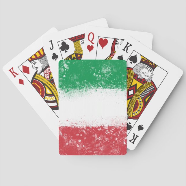 Jeu De Cartes Drapeau de l'Italie (dos)