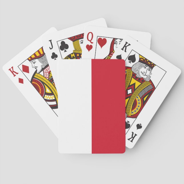 Jeu De Cartes Drapeau de Monaco (dos)