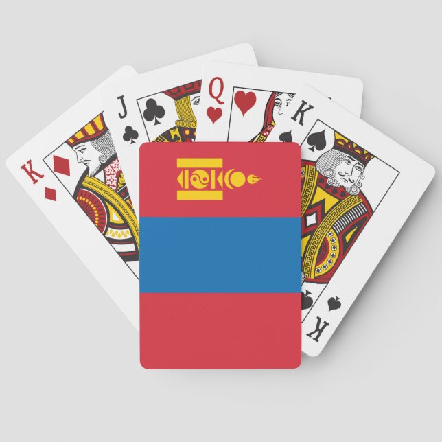 Jeu De Cartes Drapeau de Mongolie (dos)