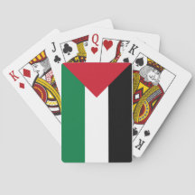 Drapeau de Palestine jouant aux cartes