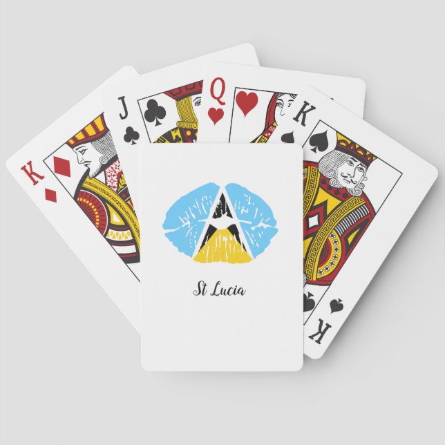 Jeu De Cartes Drapeau de Sainte-Lucie (dos)
