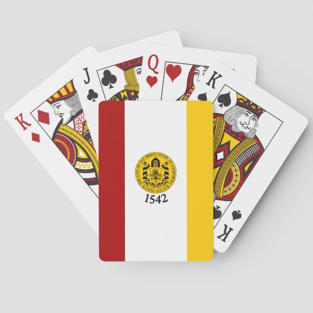 Jeu De Cartes Drapeau de San Diego, Californie (dos)