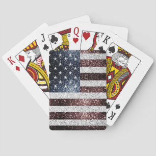 Jeu De Cartes Drapeau des Etats-Unis parties scintillant pétilla