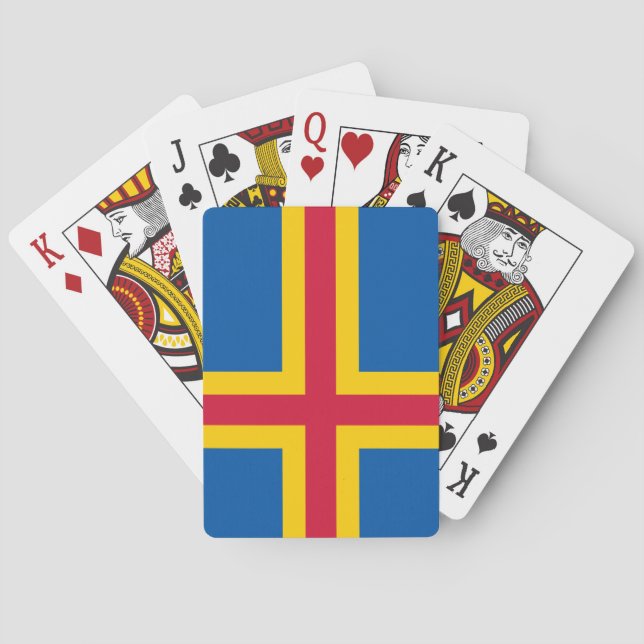 Jeu De Cartes Drapeau des îles Åland patriotiques (dos)