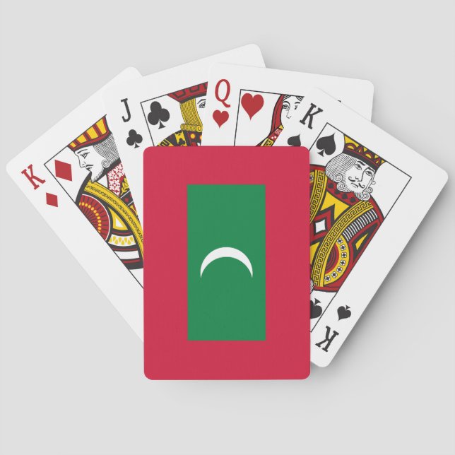 Jeu De Cartes Drapeau des Maldives (dos)