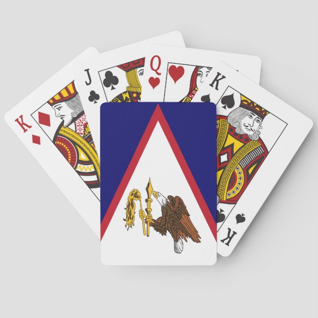 Jeu De Cartes Drapeau des Samoa américaines patriotiques (dos)