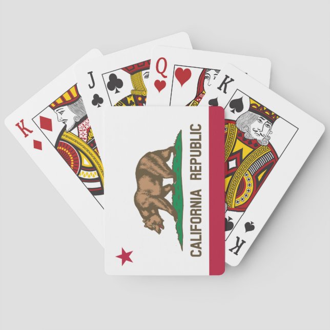 Jeu De Cartes Drapeau d'État de Californie (dos)