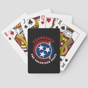JEU DE CARTES DRAPEAU D'ÉTAT DE VOLONTAIRE TENNESSEE