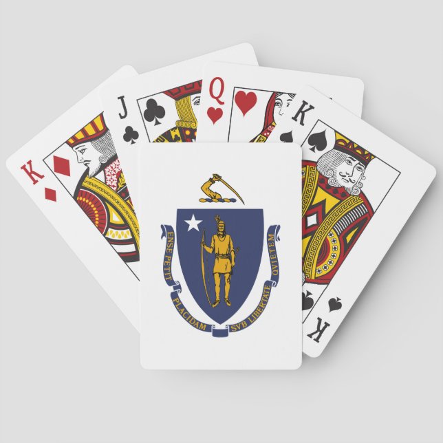 Jeu De Cartes Drapeau d'État du Massachusetts (dos)