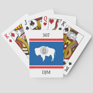 Jeu De Cartes Drapeau d'État du Wyoming 307 Monogramme