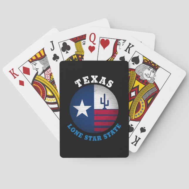 JEU DE CARTES DRAPEAU D'ÉTAT TEXAS LONE STAR (dos)