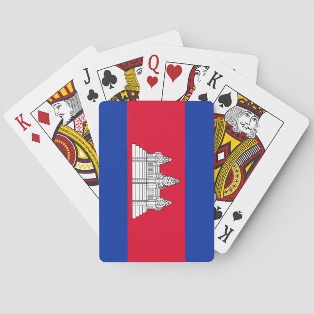Jeu De Cartes Drapeau du Cambodge patriotique (dos)