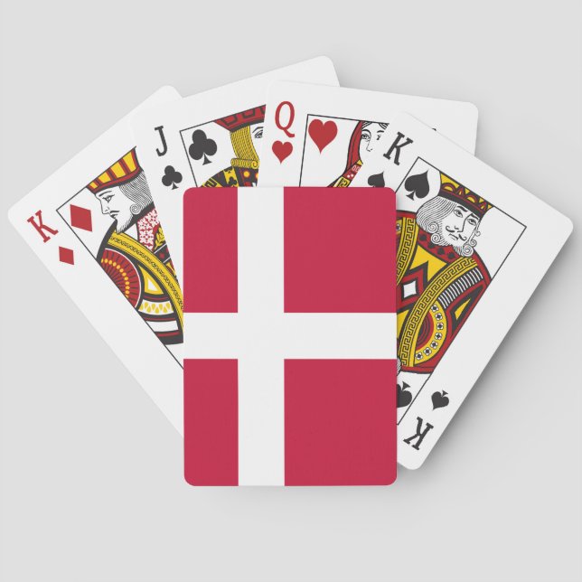 Jeu De Cartes Drapeau du Danemark (dos)