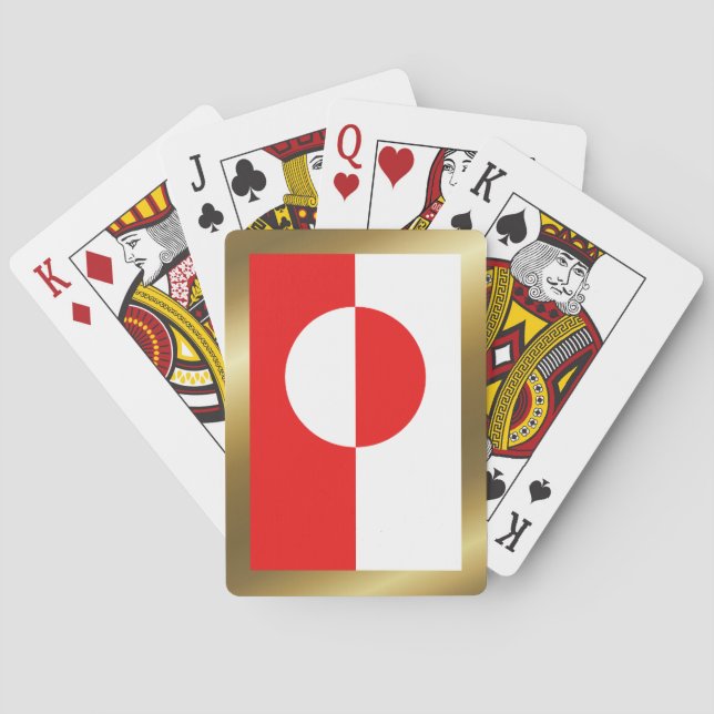 Jeu De Cartes Drapeau du Groenland Jouer des cartes (dos)