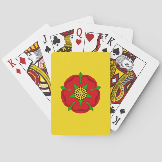Jeu De Cartes Drapeau du Lancashire (dos)